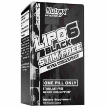 Жиросжигатель Nutrex Lipo-6 Black Stim Free Ultra Concentrate 60 капсул